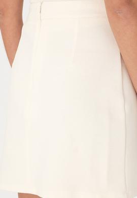 Kadın Krem Mini Boy Örme Etek - 50306739004