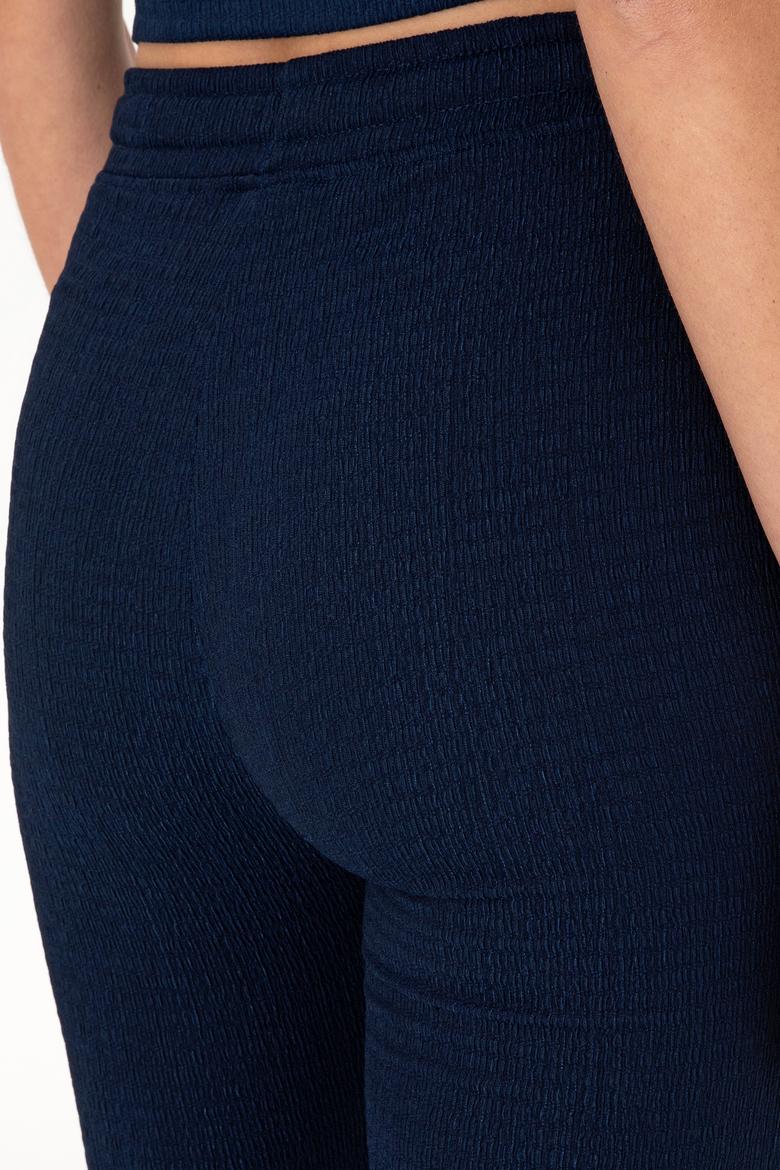 Kadın Lacivert Yüksek Bel İspanyol Paça Tayt - 50306738005