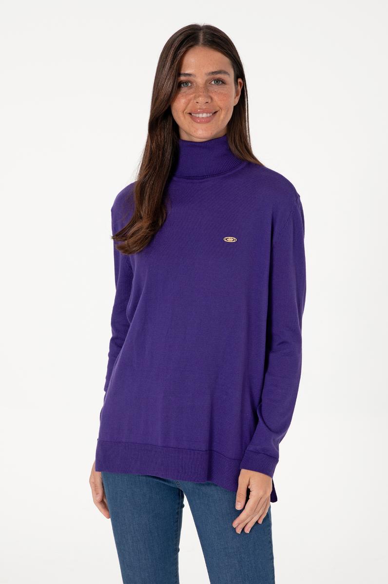 Kadın Mor Basic Kazak