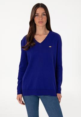 Kadın Mavi Basic Kazak - 50288973041