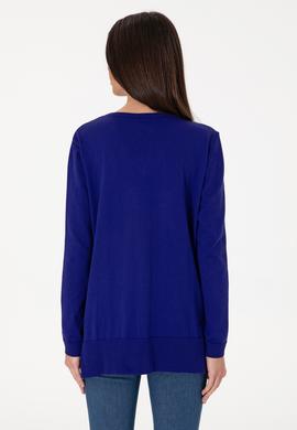 Kadın Mavi Basic Kazak - 50288973041