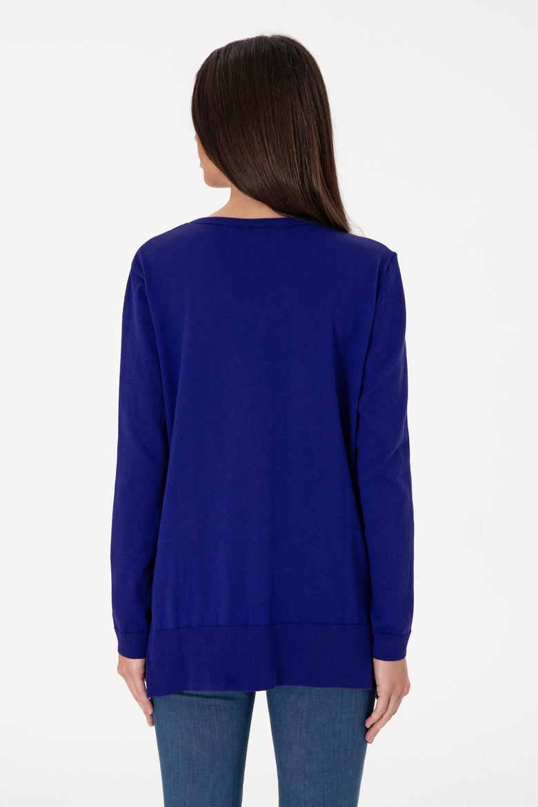 Kadın Mavi Basic Kazak - 50288973041