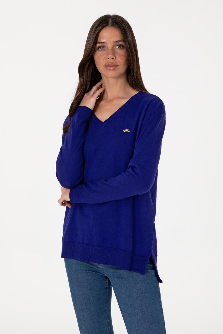 Kadın Mavi Basic Kazak - 50288973041