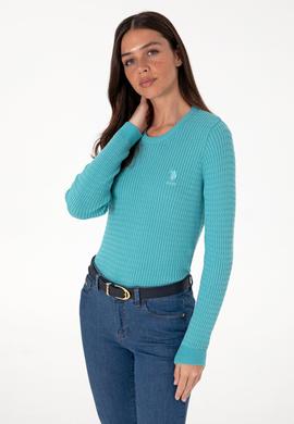 Kadın Mavi Basic Kazak - 50288979066