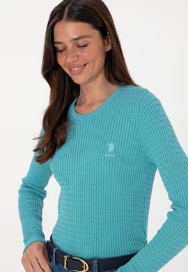 Kadın Mavi Basic Kazak - 50288979066