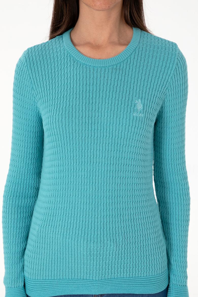 Kadın Mavi Basic Kazak - 50288979066