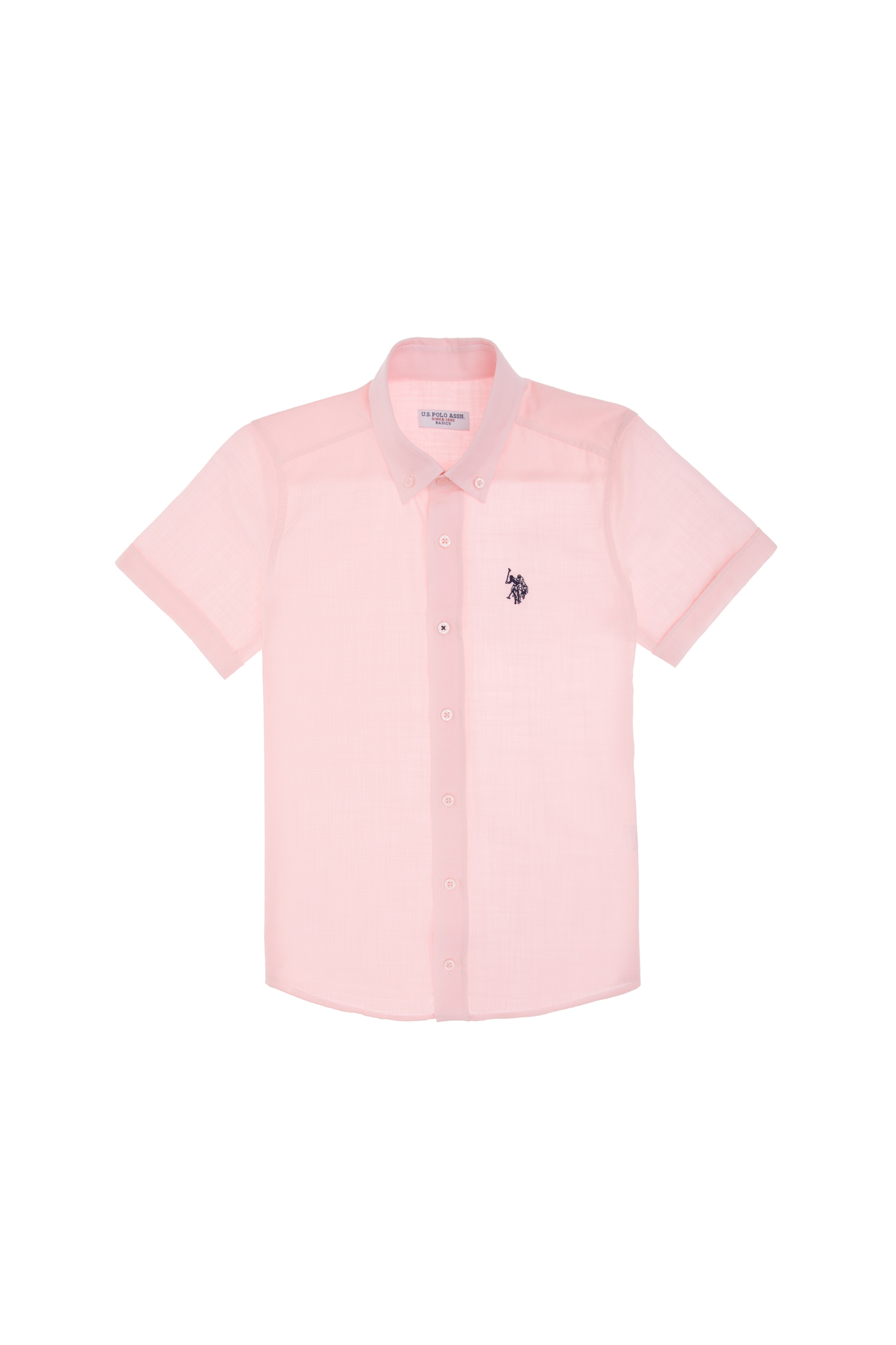 Erkek Çocuk Açık Pembe Kısa Kollu Gömlek - Image 4