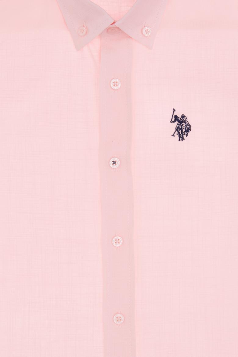 Erkek Çocuk Açık Pembe Kısa Kollu Gömlek - 50306567053