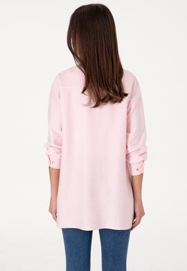 Kadın Açık Pembe Dokuma Tunik Gömlek - 50306411010