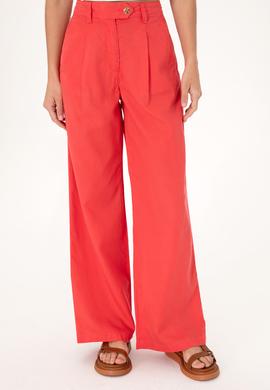 Kadın Kırmızı Loose Fit Kanvas Pantolon - 50300631031