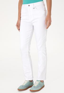 Kadın Beyaz Slim Flare Cropped Fit Jean Pantolon - 50304305002