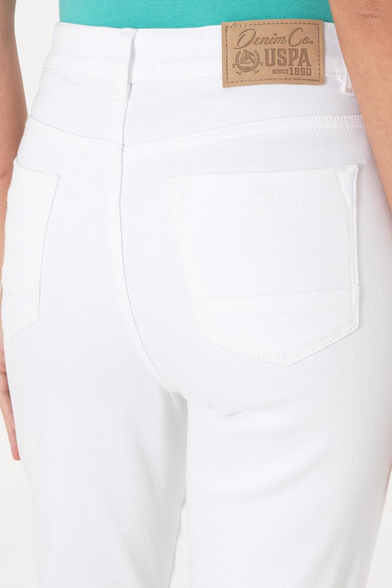 Kadın Beyaz Slim Flare Cropped Fit Jean Pantolon - 50304305002
