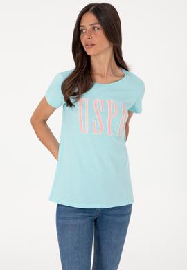 Kadın Aqua Bisiklet Yaka Tişört - 50305842139