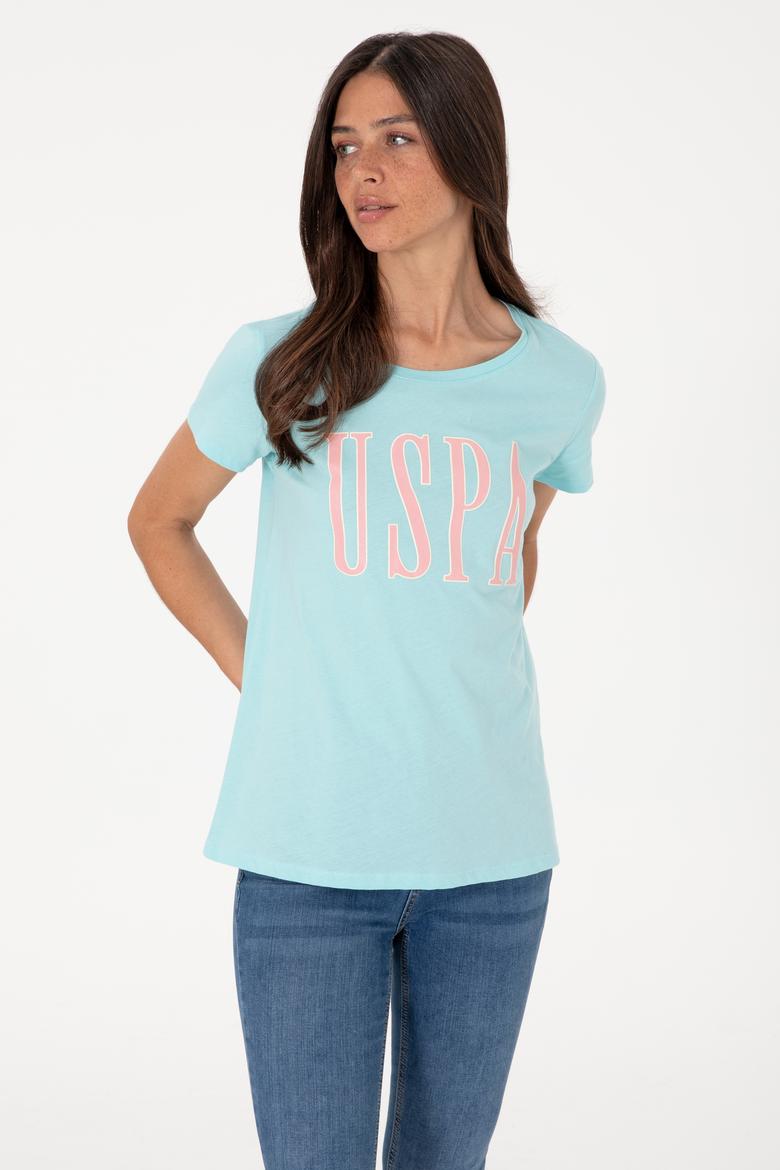 Kadın Aqua Bisiklet Yaka Tişört - 50305842139