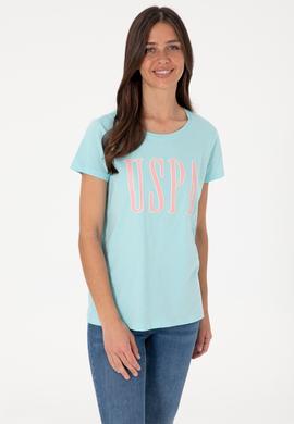 Kadın Aqua Bisiklet Yaka Tişört - 50305842139