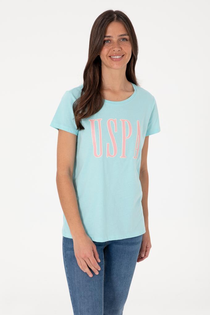 Kadın Aqua Bisiklet Yaka Tişört