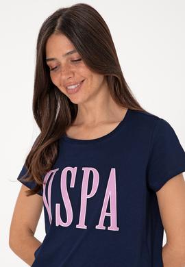 Kadın Lacivert Bisiklet Yaka Tişört - 50305842027