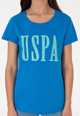 Kadın Kobalt Mavi Bisiklet Yaka Tişört - 50305842075