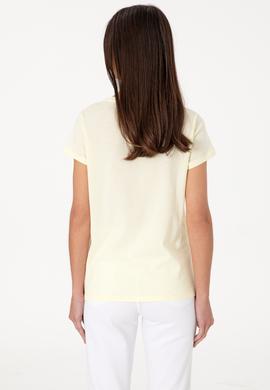 Kadın Limon Bisiklet Yaka Tişört - 50305842169