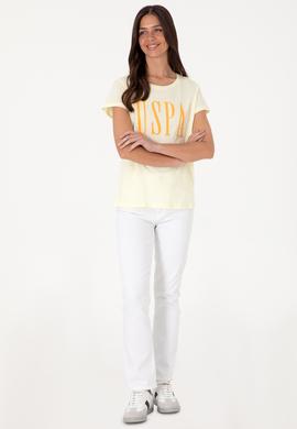 Kadın Limon Bisiklet Yaka Tişört - 50305842169