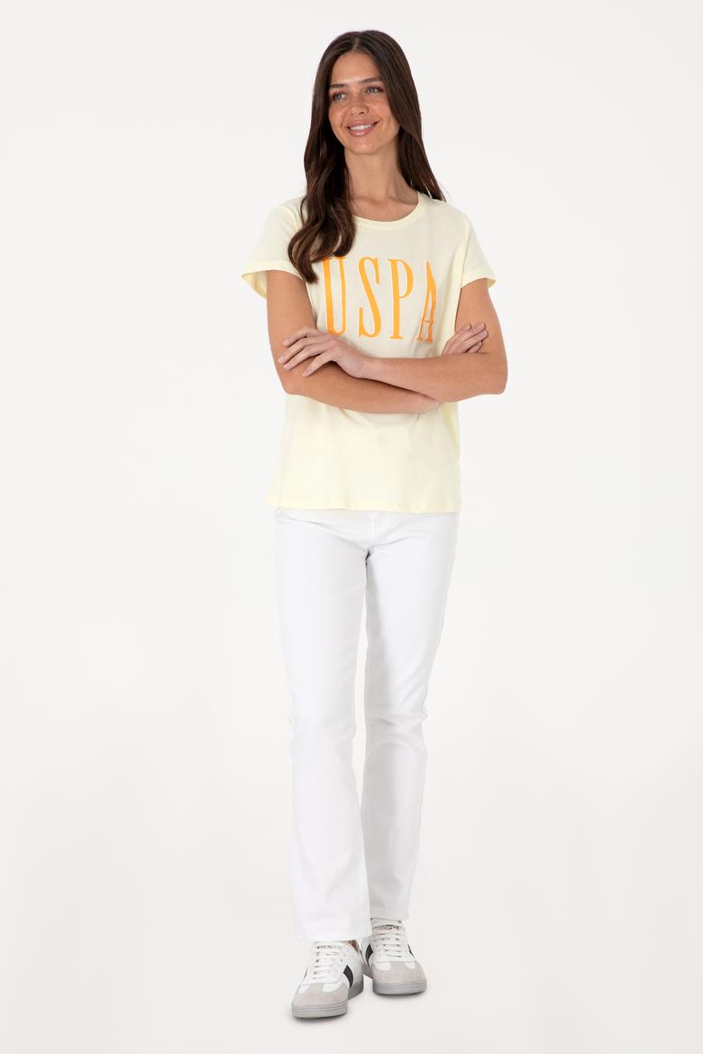 Kadın Limon Bisiklet Yaka Tişört - 50305842169