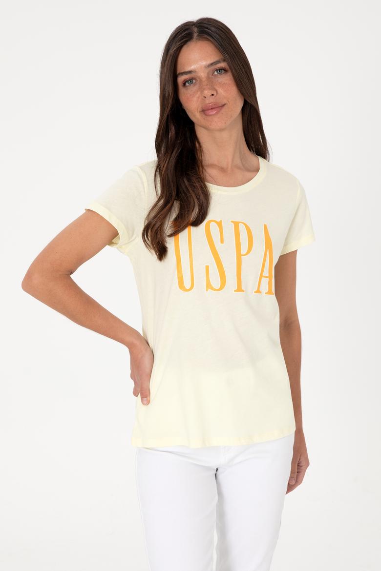 Kadın Limon Bisiklet Yaka Tişört - 50305842169