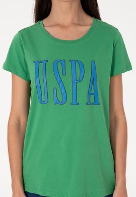 Kadın Açık Yeşil Bisiklet Yaka Tişört - 50305842158