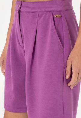 Kadın Menekşe Modal Karışımlı Örme Şort - 50299870033
