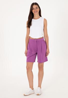 Kadın Menekşe Modal Karışımlı Örme Şort - 50299870033