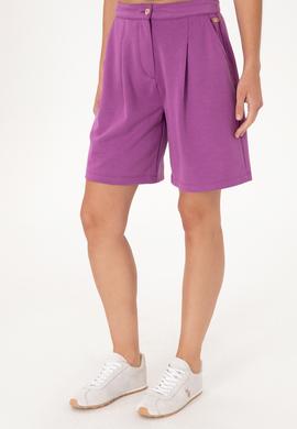 Kadın Menekşe Modal Karışımlı Örme Şort - 50299870033