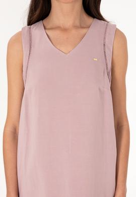 Kadın Lila Keten Karışımlı Mini Boy Dokuma Elbise - 50299168011