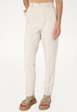 Kadın Su Yeşili Carrot High Waist Kanvas Pantolon - 50300358029