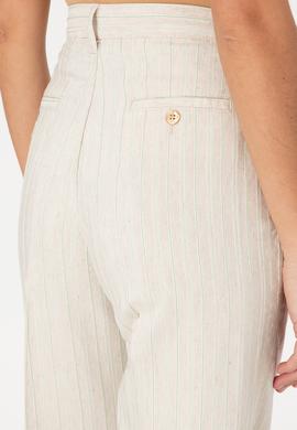 Kadın Su Yeşili Carrot High Waist Kanvas Pantolon - 50300358029