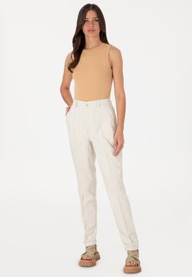 Kadın Su Yeşili Carrot High Waist Kanvas Pantolon - 50300358029