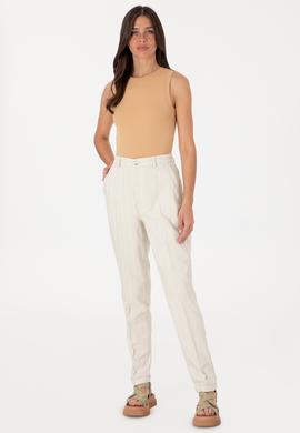 Kadın Su Yeşili Carrot High Waist Kanvas Pantolon - 50300358029