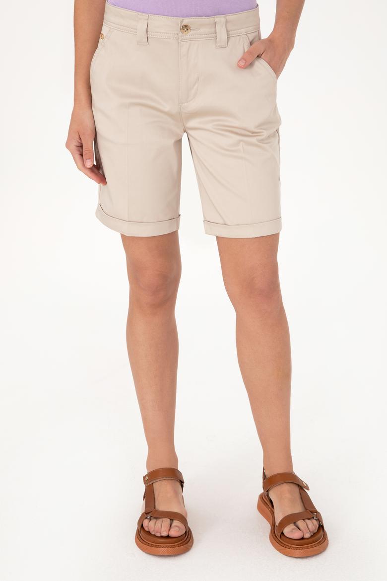 Kadın Taş Dokuma Şort - 50299160035