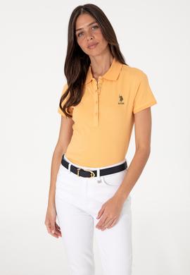 Kadın Turuncu Basic Polo Yaka Tişört - 50300896176