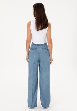 Kadın Açık Mavi Loose Fit Jean Pantolon - 50305690014