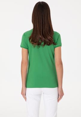 Kadın Açık Yeşil Basic Polo Yaka Tişört - 50305764232