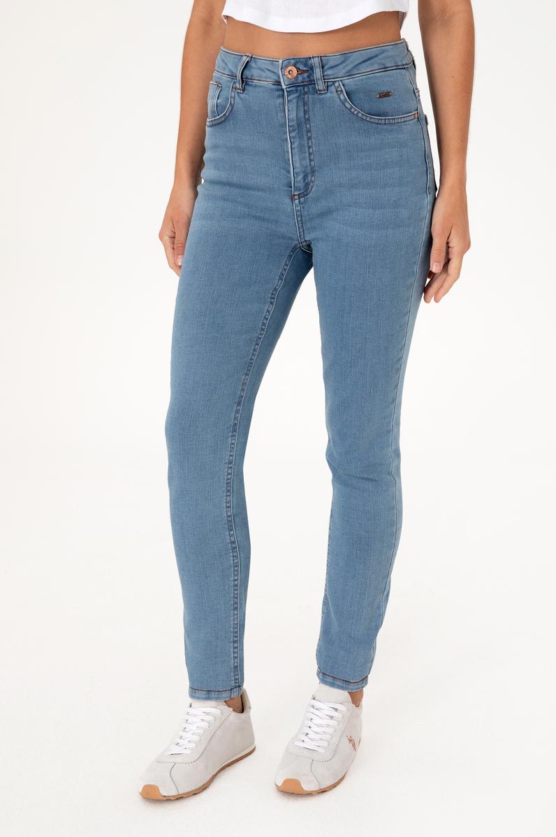 Kadın Açık Mavi Skinny High Waist Fit Jean Pantolon