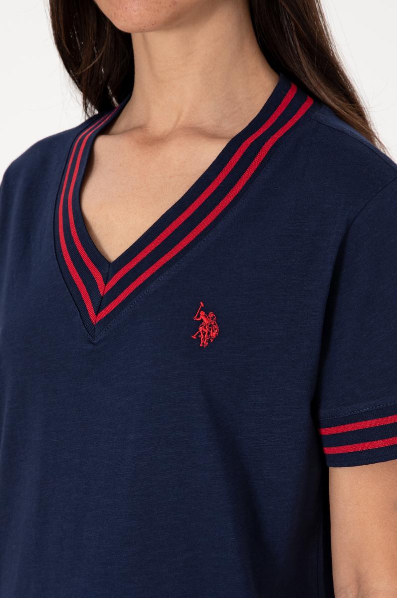 Kadın Lacivert V Yaka Tişört