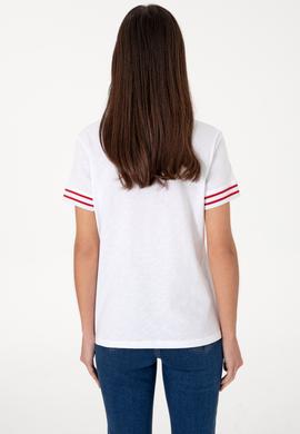 Kadın Beyaz V Yaka Tişört - 50305770021
