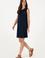Kadın Lacivert Kolsuz Mini Boy Örme Elbise