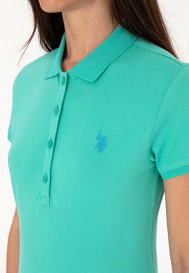 Kadın Mint Basic Polo Yaka Tişört - 50300830122