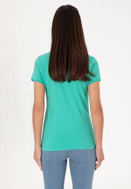 Kadın Mint Basic Polo Yaka Tişört - 50300830122