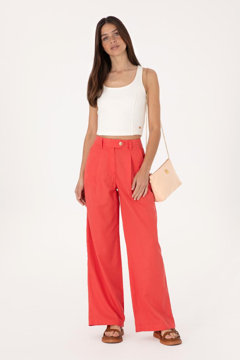 Kadın Krem Kolsuz Bisiklet Yaka Tişört - 50300654013