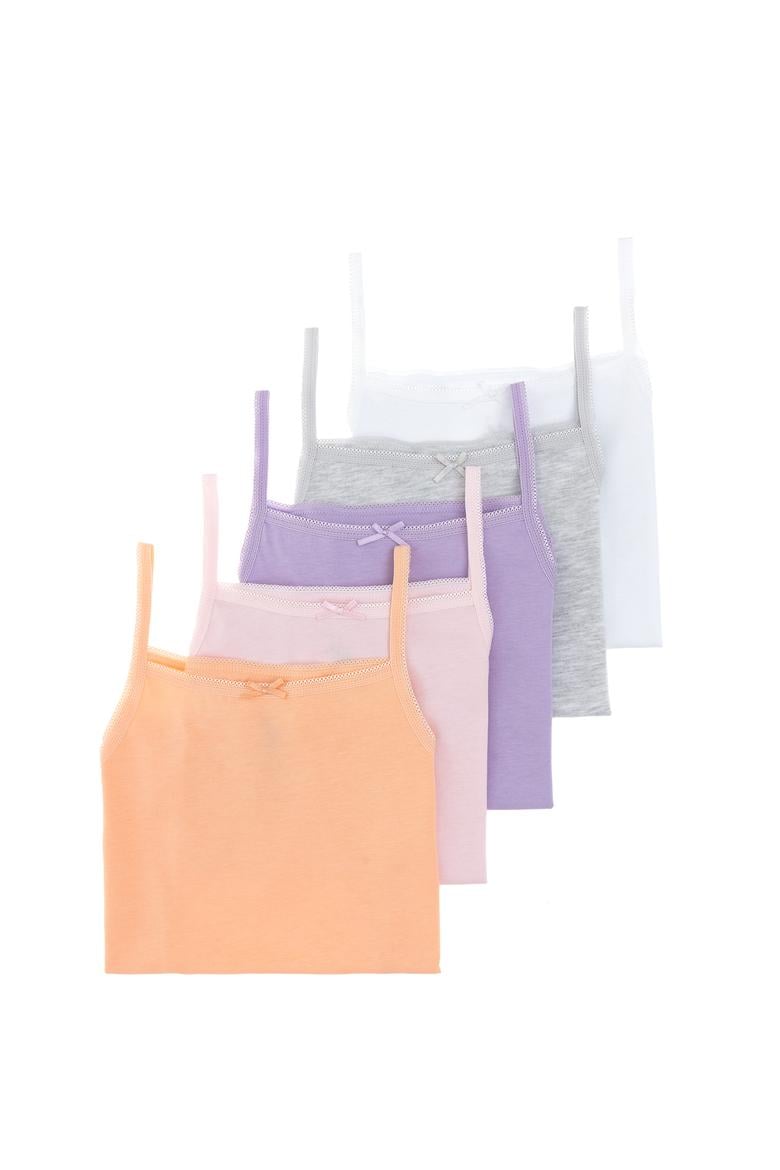 Kız Çocuk 5'li İp Askılı Atlet