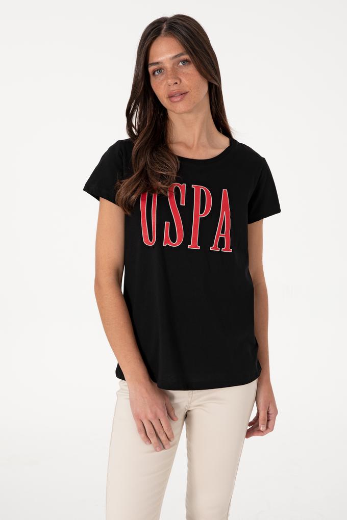 Kadın Siyah Bisiklet Yaka Tişört