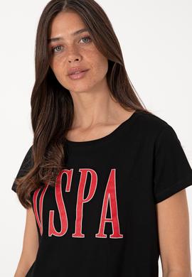 Kadın Siyah Bisiklet Yaka Tişört - 50305842107