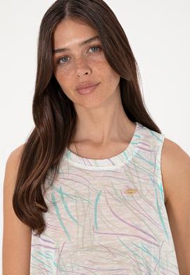 Kadın Aqua Kolsuz Bisiklet Yaka Tişört - 50300782003